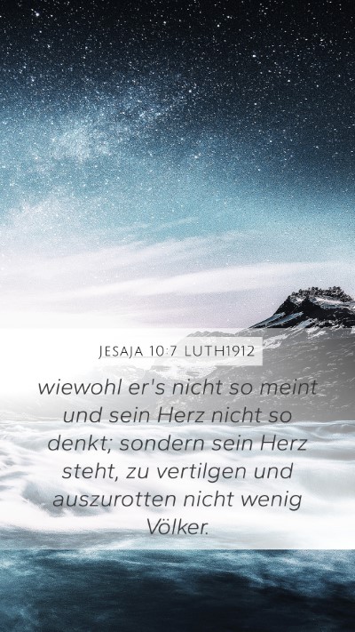 Jesaja 10:7 LUTH1912 Bible Verse Image