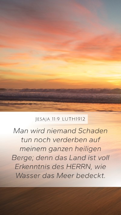 Jesaja 11:9 LUTH1912 Bible Verse Image