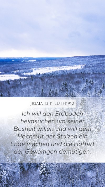 Jesaja 13:11 LUTH1912 Bible Verse Image