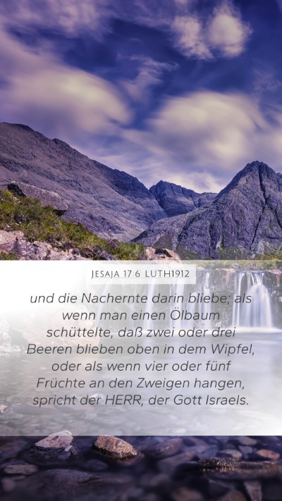 Jesaja 17:6 LUTH1912 Bible Verse Image