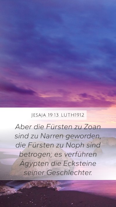 Jesaja 19:13 LUTH1912 Bible Verse Image