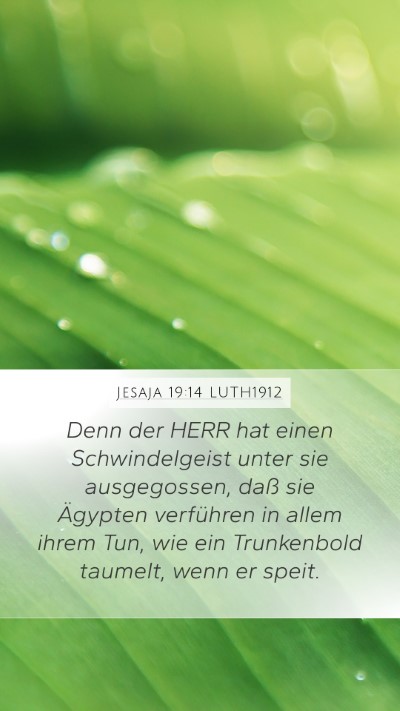 Jesaja 19:14 LUTH1912 Bible Verse Image