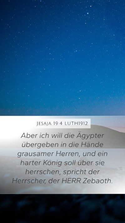 Jesaja 19:4 LUTH1912 Bible Verse Image
