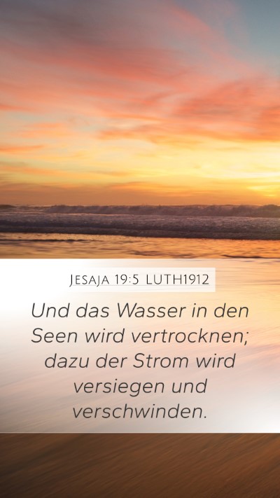 Jesaja 19:5 LUTH1912 Bible Verse Image