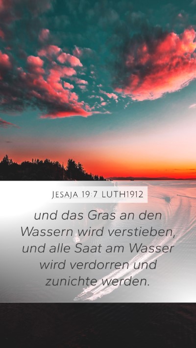 Jesaja 19:7 LUTH1912 Mobile Phone Wallpaper - und das Gras an den Wassern wird verstieben, und - Mobile Bible Verse Wallpaper