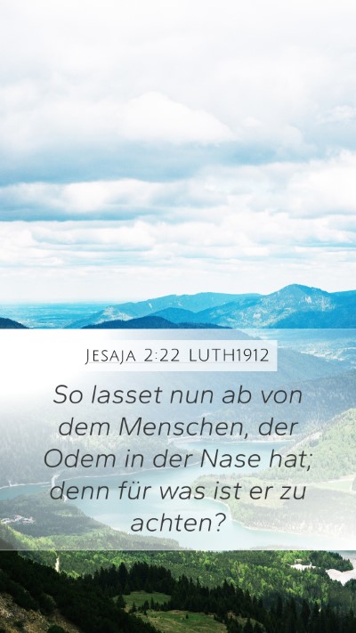 Jesaja 2:22 LUTH1912 Bible Verse Image