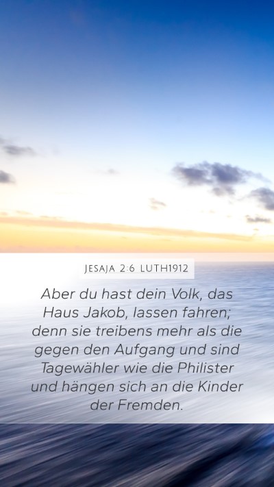 Jesaja 2:6 LUTH1912 Bible Verse Image