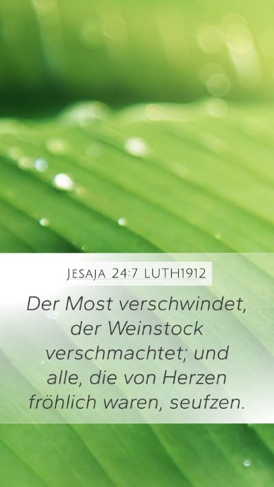 Jesaja 24:7 LUTH1912 Bible Verse Image