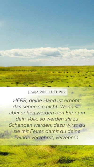 Jesaja 26:11 LUTH1912 Bible Verse Image
