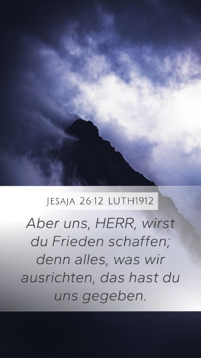 Jesaja 26:12 LUTH1912 Bible Verse Image