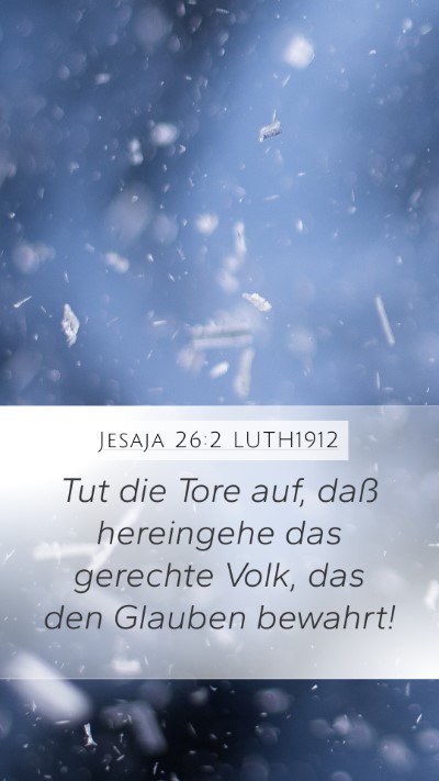 Jesaja 26:2 LUTH1912 Bible Verse Image