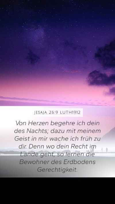 Jesaja 26:9 LUTH1912 Bible Verse Image