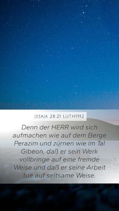 Jesaja 28:21 LUTH1912 Bible Verse Image