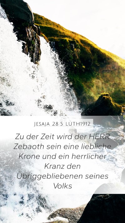 Jesaja 28:5 LUTH1912 Bible Verse Image