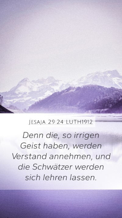 Jesaja 29:24 LUTH1912 Bible Verse Image