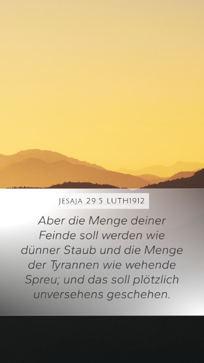 Jesaja 29:5 LUTH1912 Bible Verse Image