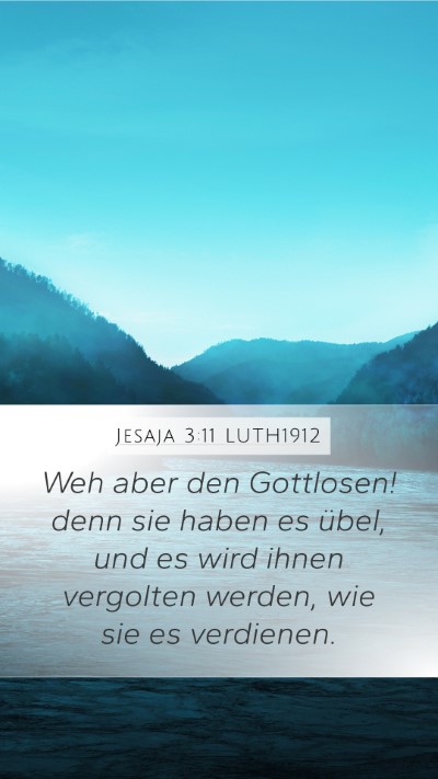 Jesaja 3:11 LUTH1912 Bible Verse Image