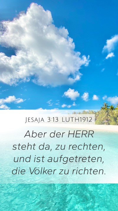 Jesaja 3:13 LUTH1912 Bible Verse Image