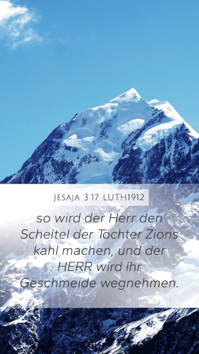 Jesaja 3:17 LUTH1912 Bible Verse Image