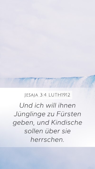 Jesaja 3:4 LUTH1912 Bible Verse Image