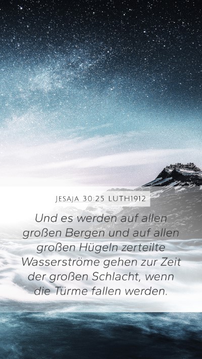 Jesaja 30:25 LUTH1912 Bible Verse Image
