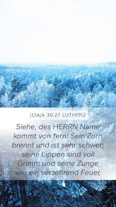 Jesaja 30:27 LUTH1912 Bible Verse Image