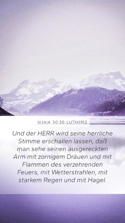 Jesaja 30:30 LUTH1912 Bible Verse Image