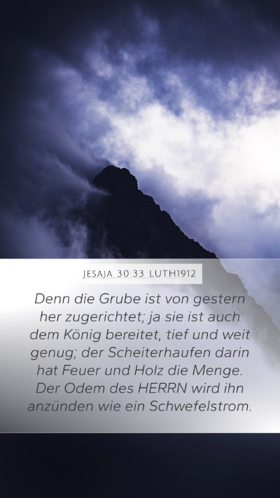 Jesaja 30:33 LUTH1912 Bible Verse Image
