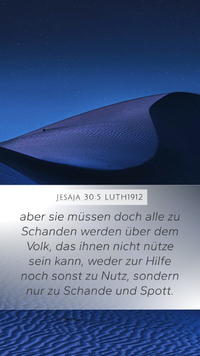 Jesaja 30:5 LUTH1912 Bible Verse Image