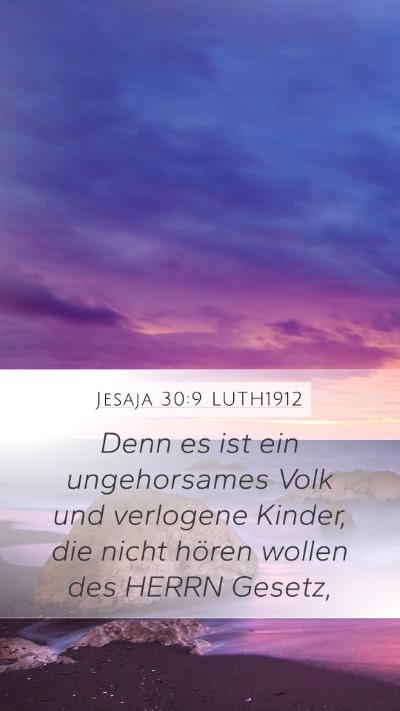 Jesaja 30:9 LUTH1912 Bible Verse Image
