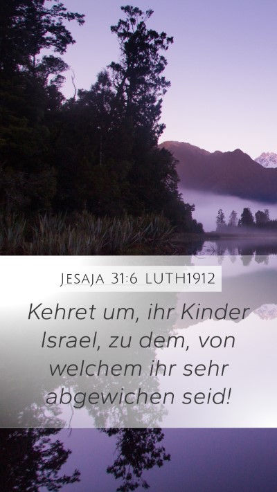 Jesaja 31:6 LUTH1912 Bible Verse Image