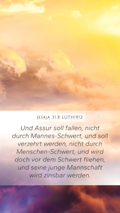 Jesaja 31:8 LUTH1912 Bible Verse Image