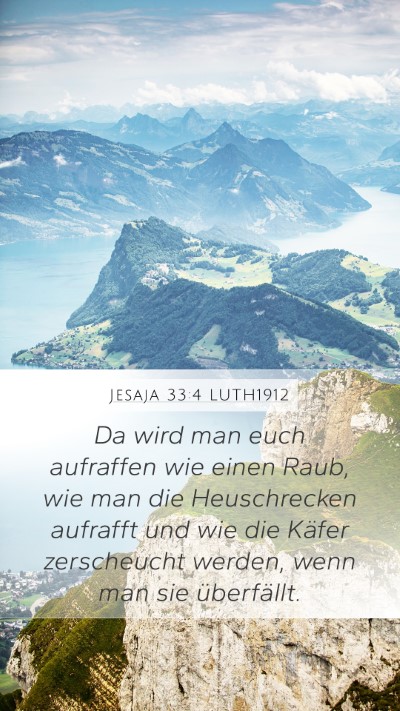 Jesaja 33:4 LUTH1912 Bible Verse Image