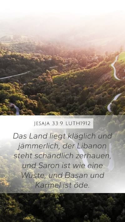 Jesaja 33:9 LUTH1912 Bible Verse Image