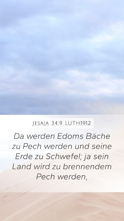 Jesaja 34:9 LUTH1912 Bible Verse Image