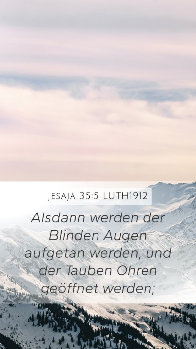 Jesaja 35:5 LUTH1912 Bible Verse Image