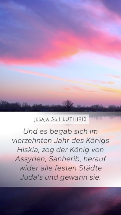 Jesaja 36:1 LUTH1912 Bible Verse Image