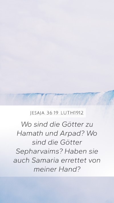 Jesaja 36:19 LUTH1912 Bible Verse Image