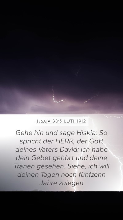 Jesaja 38:5 LUTH1912 Bible Verse Image