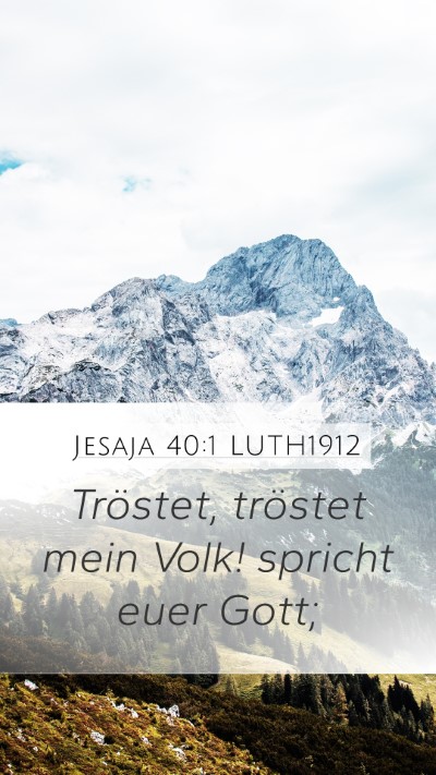 Jesaja 40:1 LUTH1912 Bible Verse Image