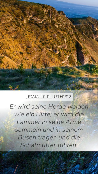Jesaja 40:11 LUTH1912 Bible Verse Image