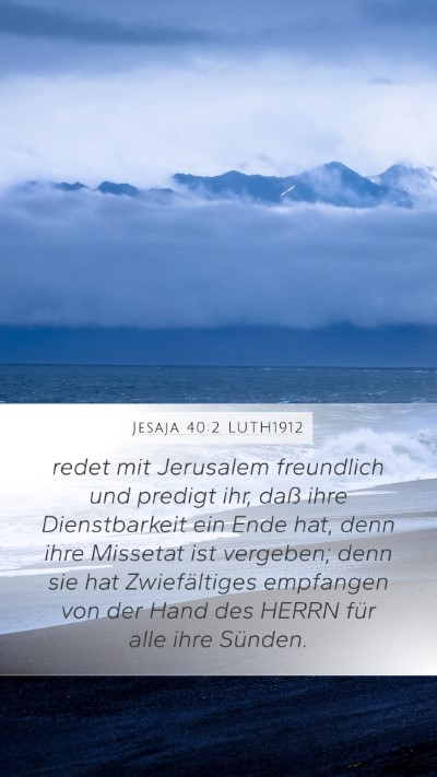 Jesaja 40:2 LUTH1912 Bible Verse Image