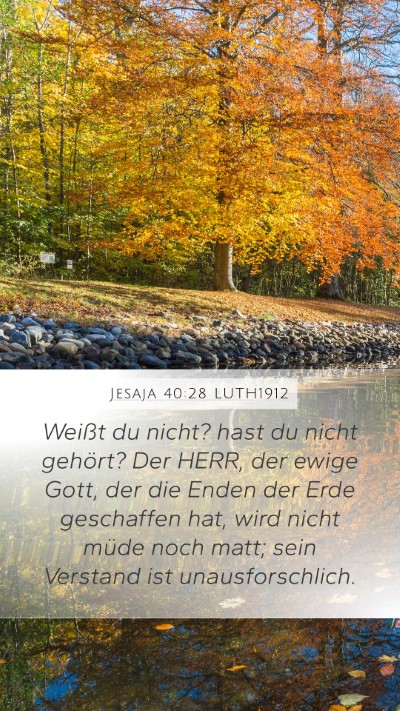 Jesaja 40:28 LUTH1912 Bible Verse Image
