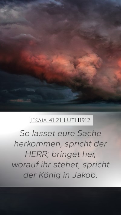 Jesaja 41:21 LUTH1912 Bible Verse Image