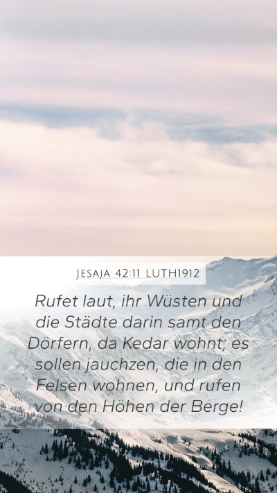 Jesaja 42:11 LUTH1912 Bible Verse Image
