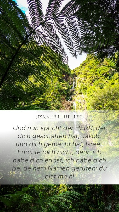 Jesaja 43:1 LUTH1912 Bible Verse Image