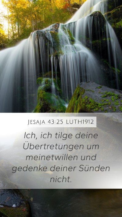 Jesaja 43:25 LUTH1912 Bible Verse Image