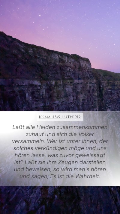 Jesaja 43:9 LUTH1912 Bible Verse Image