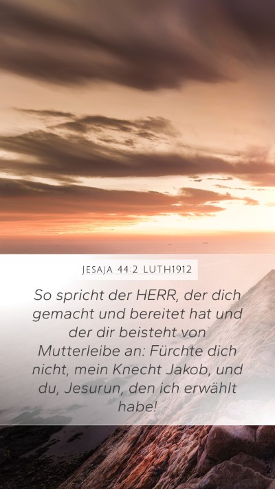 Jesaja 44:2 LUTH1912 Bible Verse Image