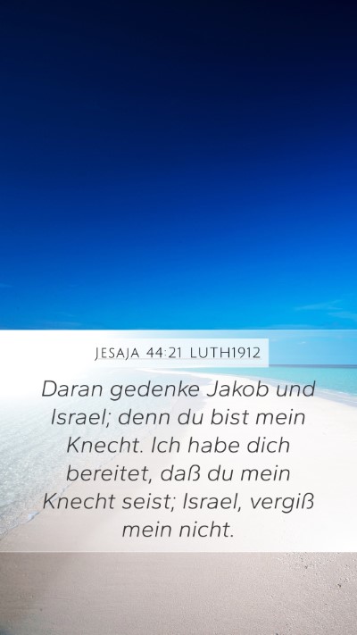 Jesaja 44:21 LUTH1912 Bible Verse Image